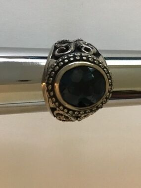 Ring - Mans Octopus ring - LONDON Blue Topaz gemstone . Approximately 8 1/4